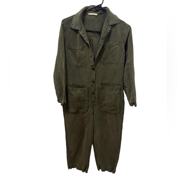Marine Layer Charlie Utility Jumpsuit Faded Green Size XS - Picture 2 of 4